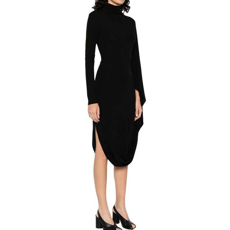 Jersey Midi Cape Dress