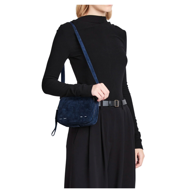 Navy Suede Watts Camera Bag