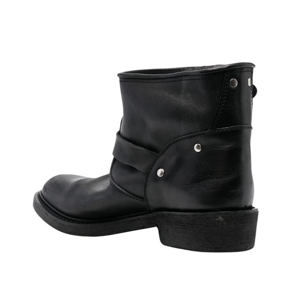 Low Leather Biker Boot