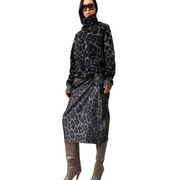 Leopard Gathered Skirt