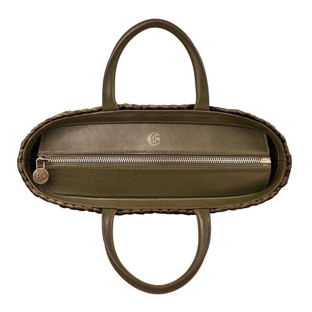 Olive Top Handle Tote