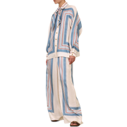 Ticking Stripe Scarf Shirt