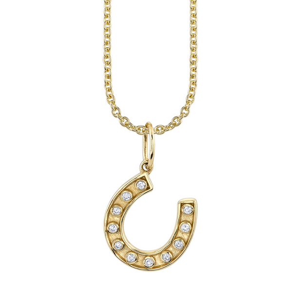 Small Bezel Horseshoe Charm