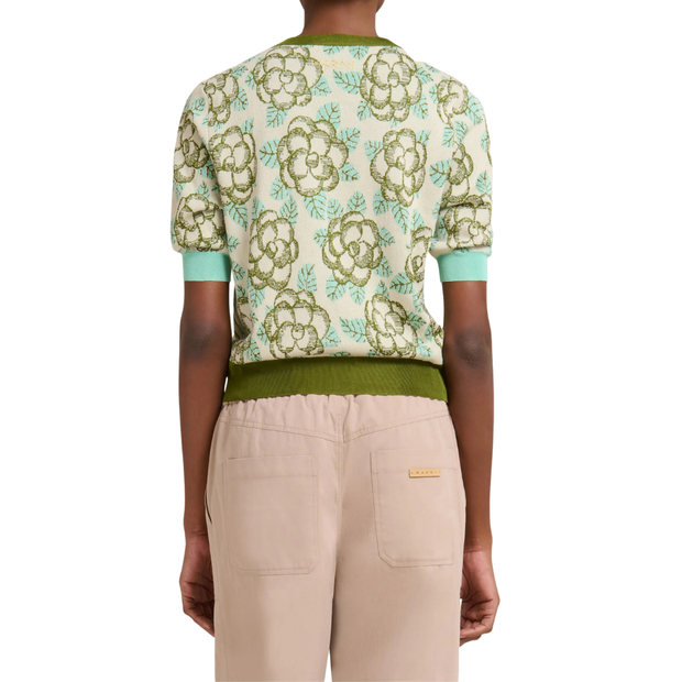 Flower Jacquard Cardigan