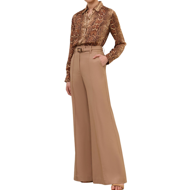 Stretch Wool Flare Pant