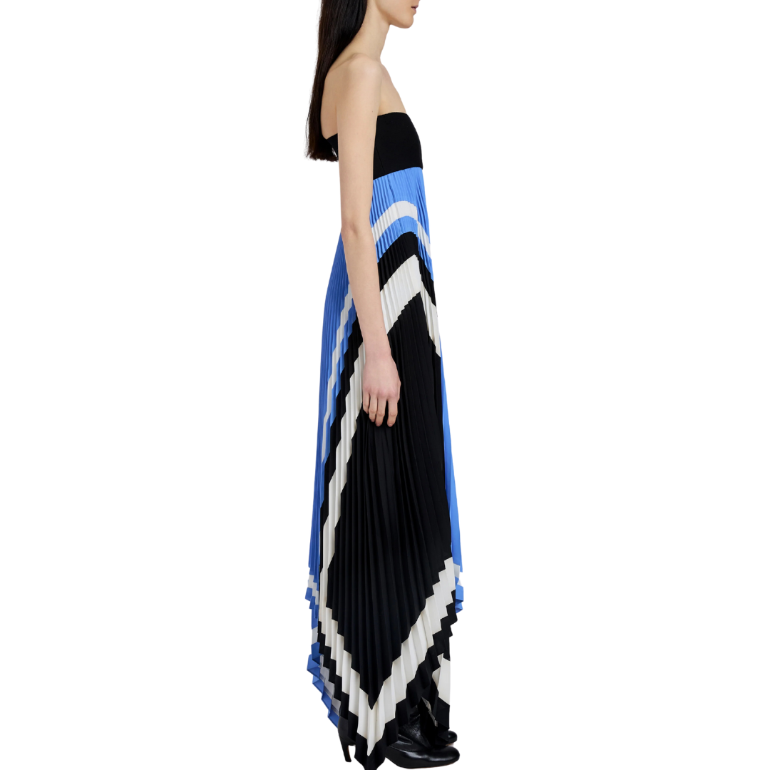 Proenza Schouler Fia Strapless Pleated Handkerchief Maxi Dress, Women's, 6, Casual & Work Dresses Maxi Dresses