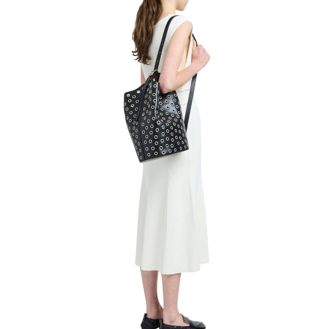 Proenza Schouler: Brant スタッズ スムースレザー PROENZA SCHOULER Brant Studded Smooth Leather Bucket Bag