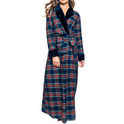 Velvet Trim Robe in Windsor Tartan