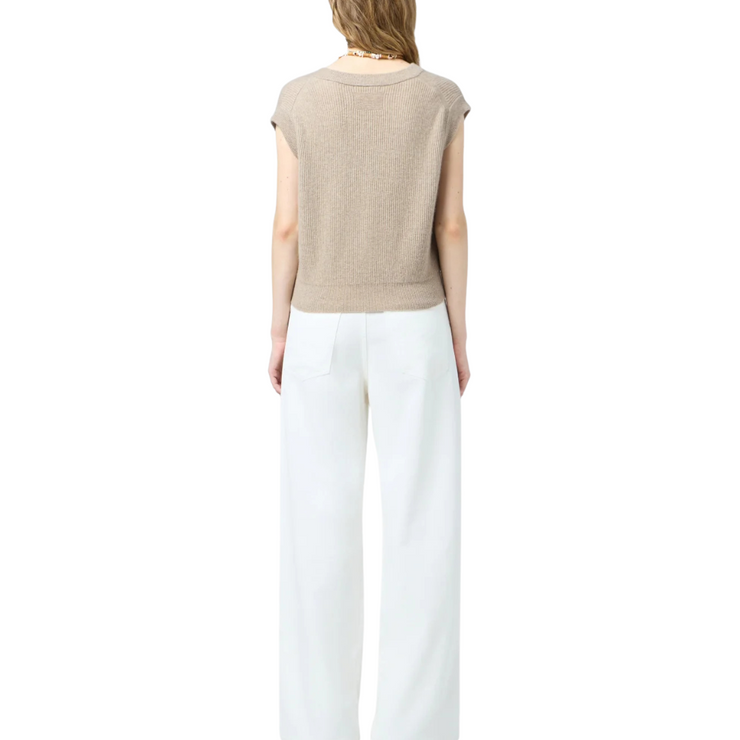 TAUPE RIB VEST