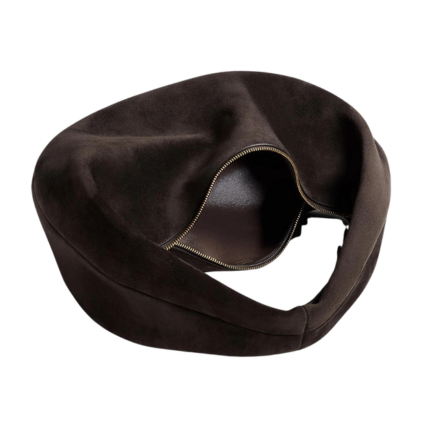 Dark Brown Olivia Suede Hobo