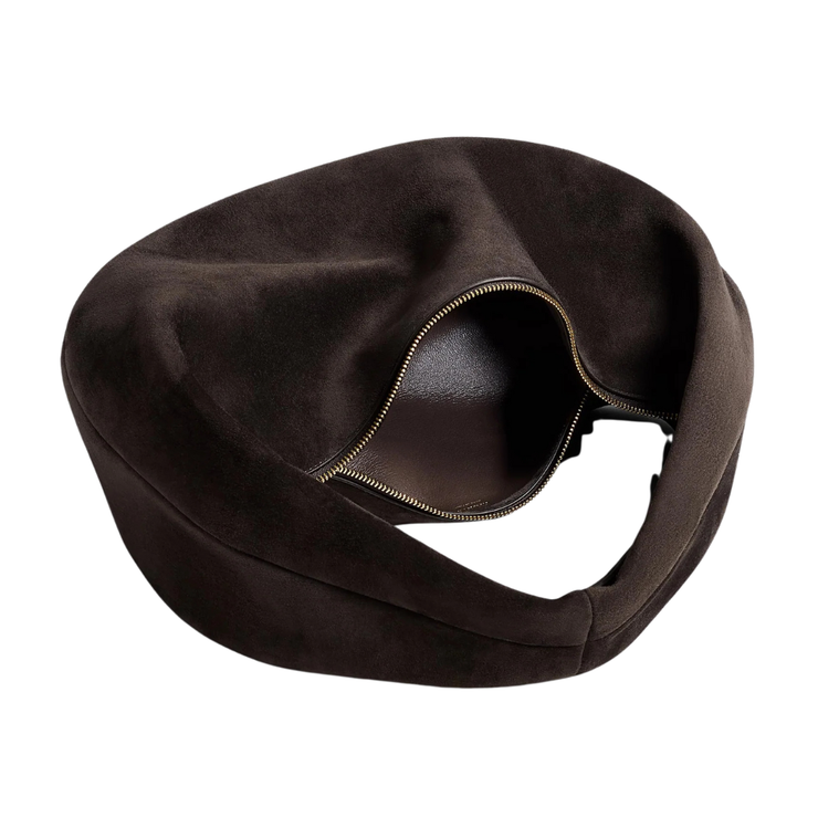 Dark Brown Olivia Suede Hobo