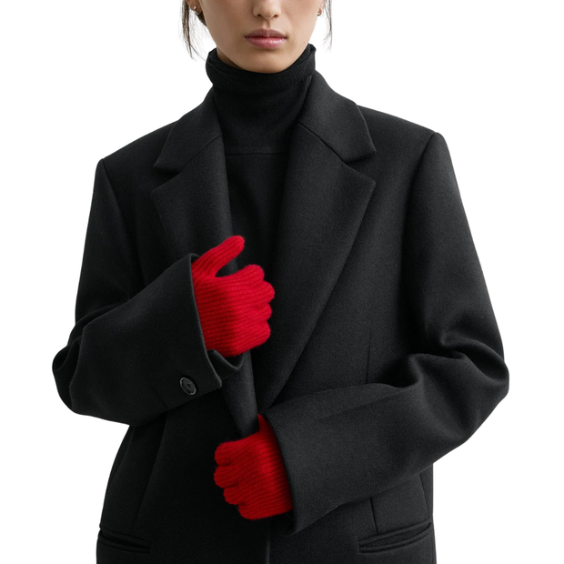 Cashmere Gloves in Poppy