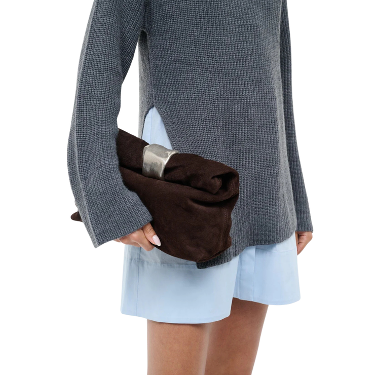Suede Cuff Clutch