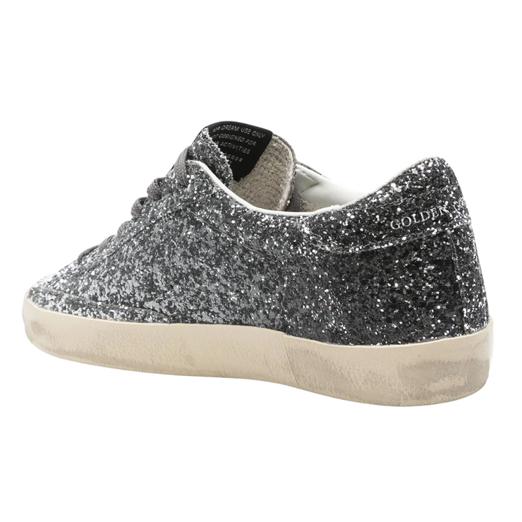 Silver & Black Glitter Superstar