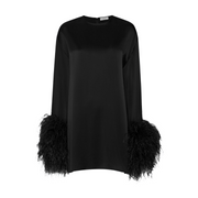 Black Satin Shift Dress