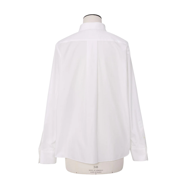 Poplin x Chiffon Side Zip Shirt