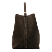 Espresso Suede Belted Tote
