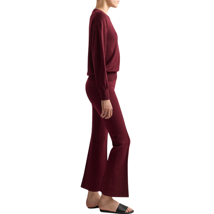 Merino Kick Pant in Wine