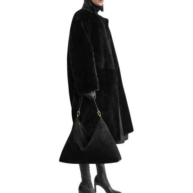 Bevel Suede Tote Bag