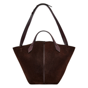 Chocolate Chelsea Suede Tote