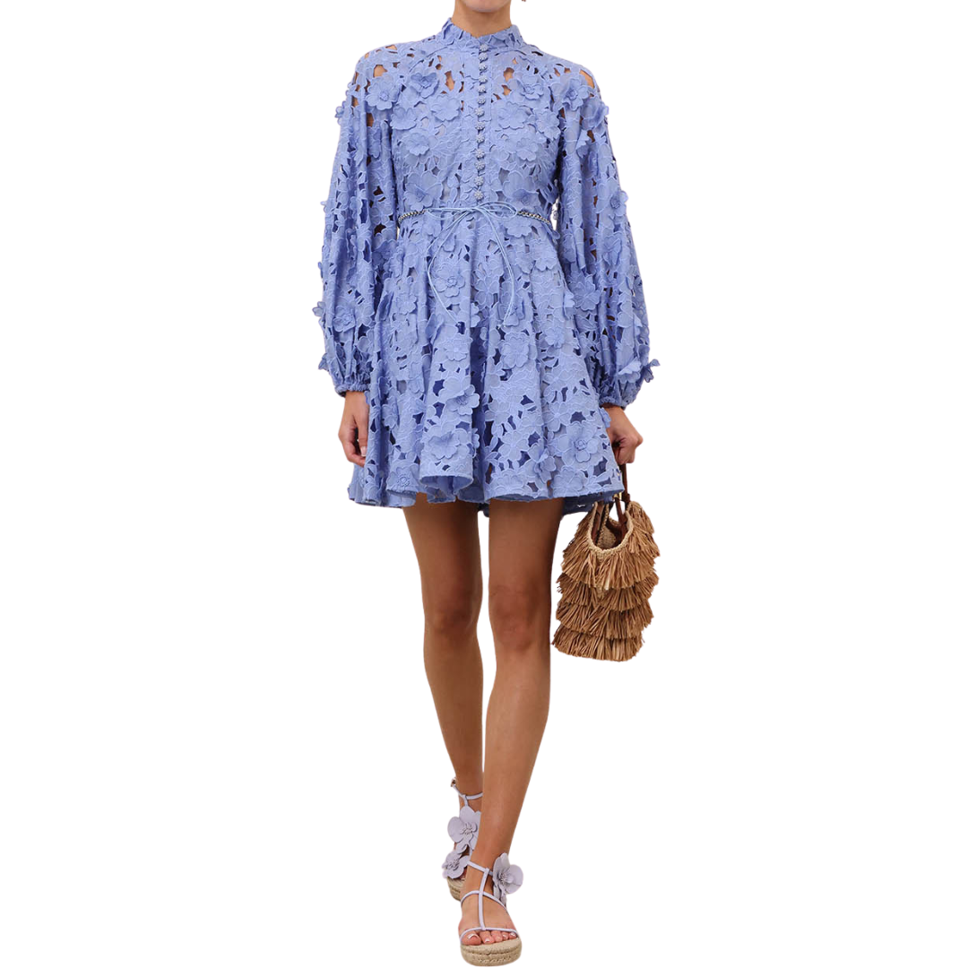 Zimmermann Patience Long Sleeve Mini Dress | Jacaranda | Size 2 Zimmermann Patience Long Sleeve Mini Dress | Jacaranda | Size 2