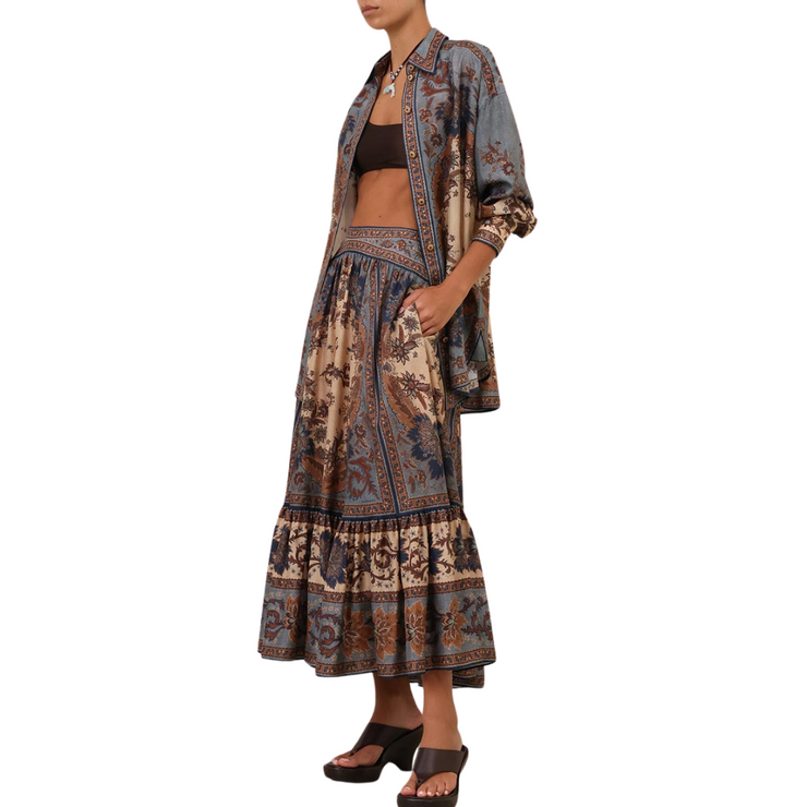 Ascension Tiered Midi Skirt