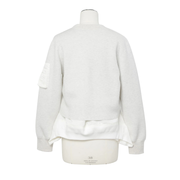 Ecru Sponge x Nylon Pullover