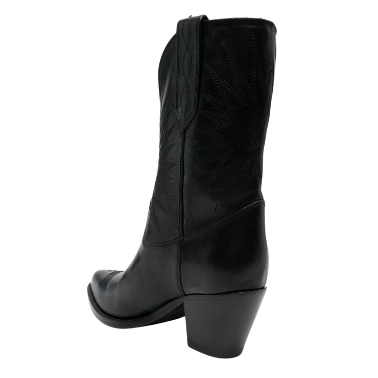 Black Leather Francesca Boot