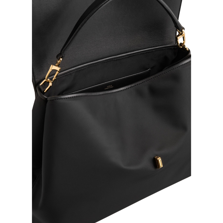 Black T-Lock Nylon Satchel