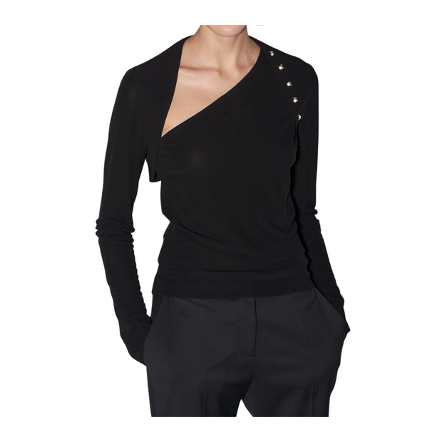 Removable Sleeve Asymmetrical Top