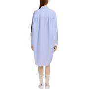 Patched Cotton Midi Dress