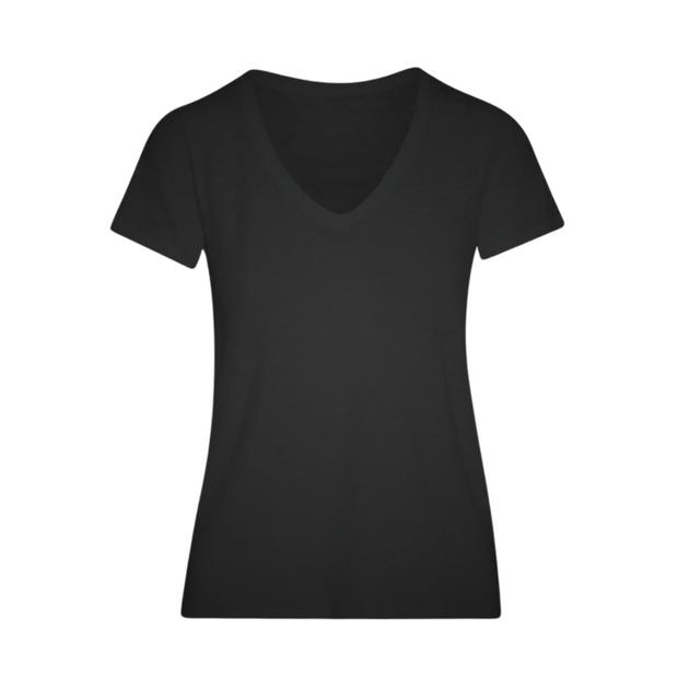 Black V-Neck Schoolboy T