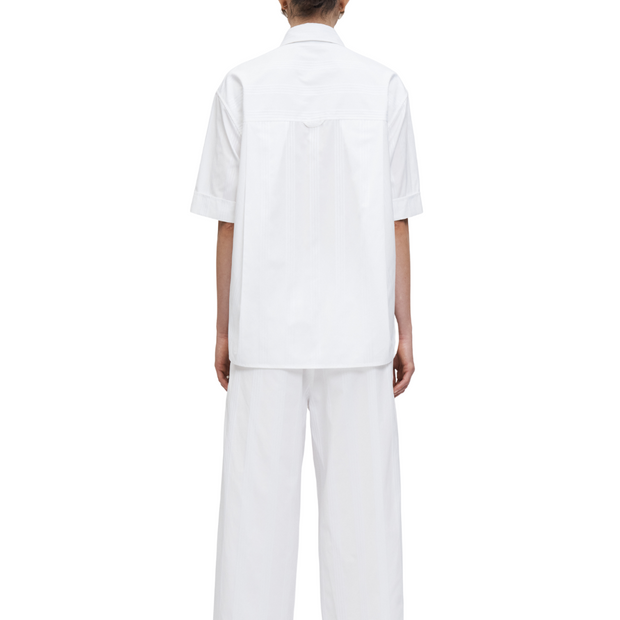 White Short Sleeve Oversized Shirt