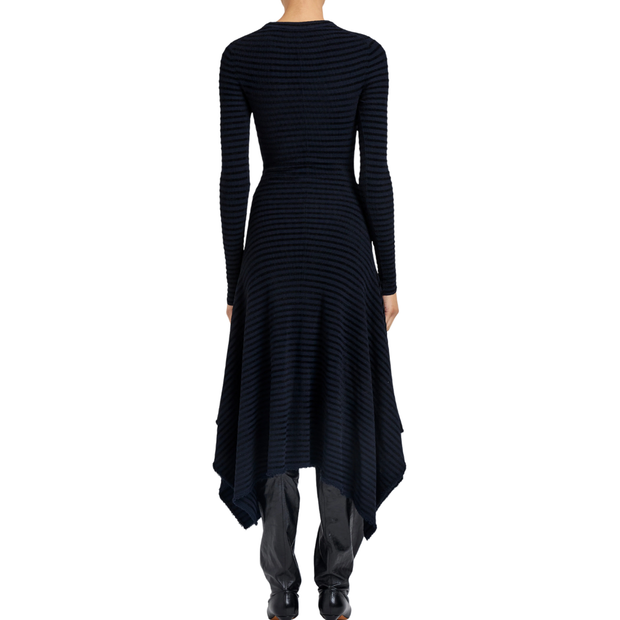 Didi Dress in Velvet Stripe