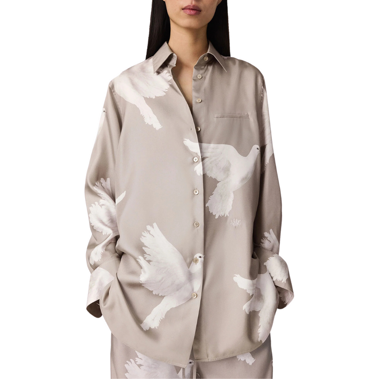 Silk Dove Button Down