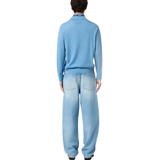 DENIM BLUE AIRY POLO - Men