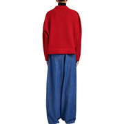 RED RUTHI CHUNKY KNIT