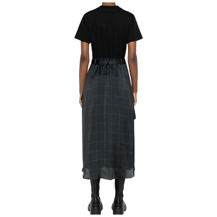 Windowpane T-Shirt Dress