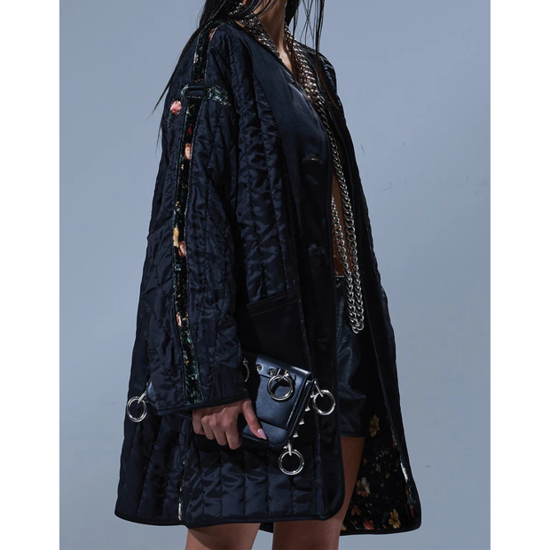 Multifloral Padded Liner Coat
