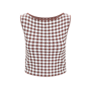 Montgomery Top - Chocolate Gingham