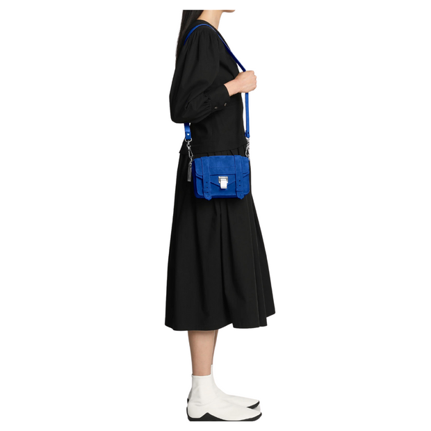 Blue Suede Mini PS1 Bag