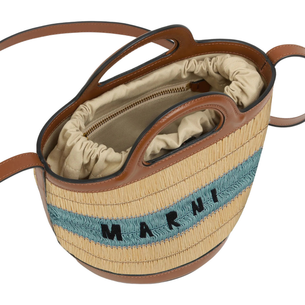 Stripe Raffia Sac Bag