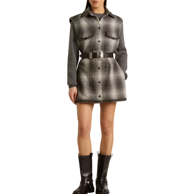 Wool Check Shirt Vest