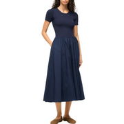 Ysabel Navy Midi Dress