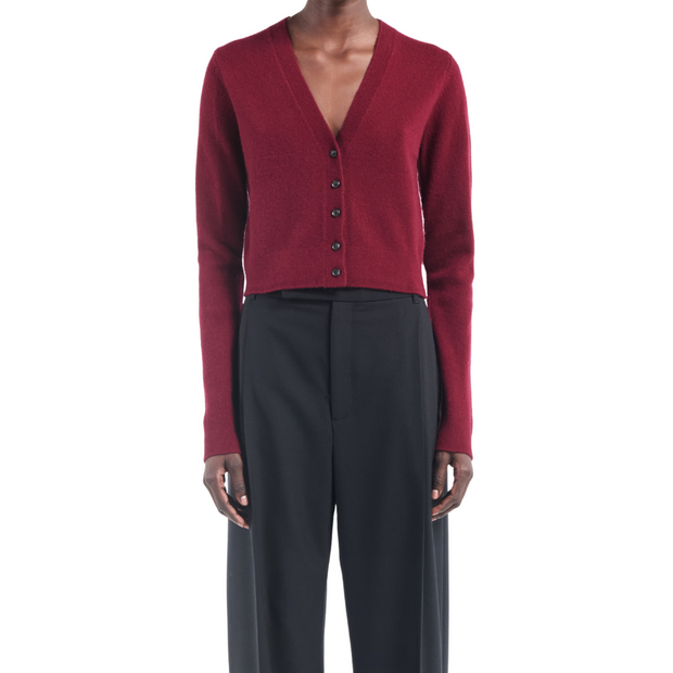 Oxblood Shrunken Cardi