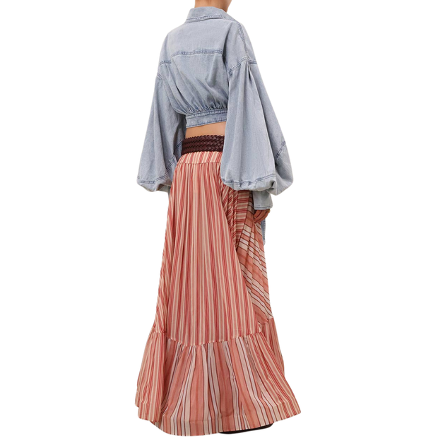 Denim Wrap Top