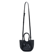 Black Extra Small Ruched Tote
