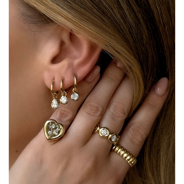 Eclipse Prasiolite Heart Ring