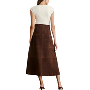 Chocolate Suede Hudson Skirt