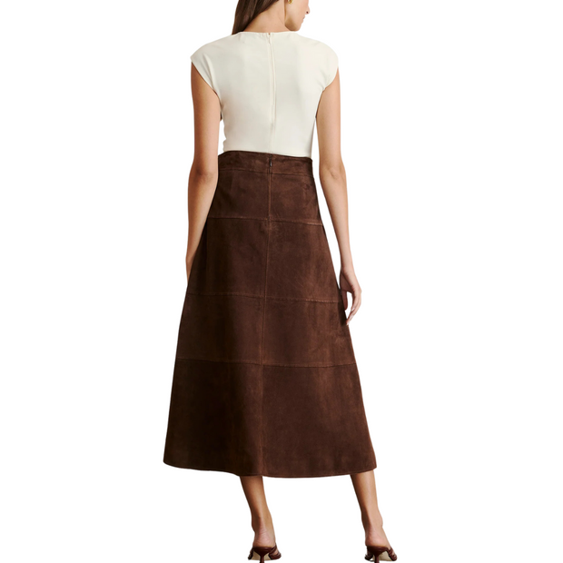Chocolate Suede Hudson Skirt